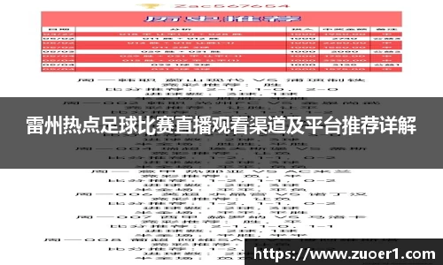 雷州热点足球比赛直播观看渠道及平台推荐详解